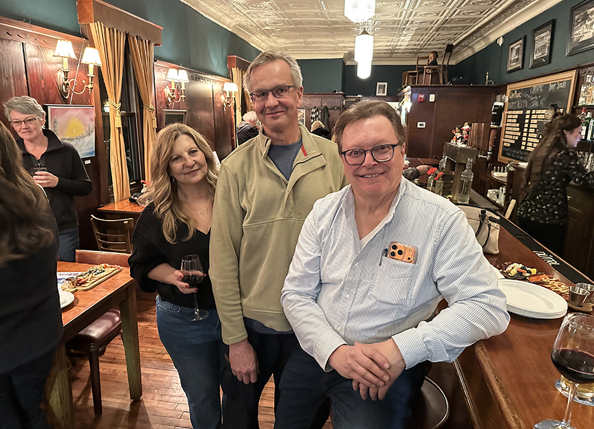 Group of staff at a restaurant.