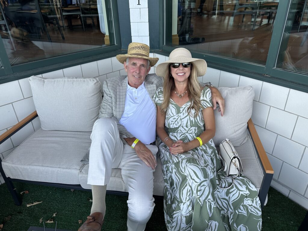 Group of Alumni photographed at the Saratoga Race Track.
