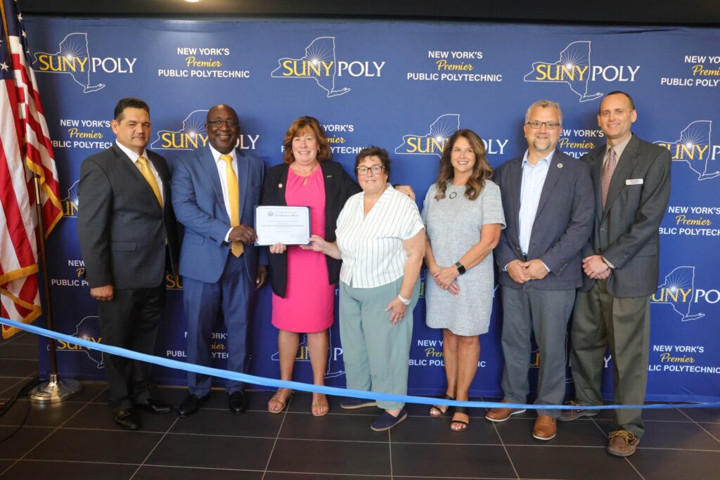 Administrative staff at the ribbon cutting ceremony.