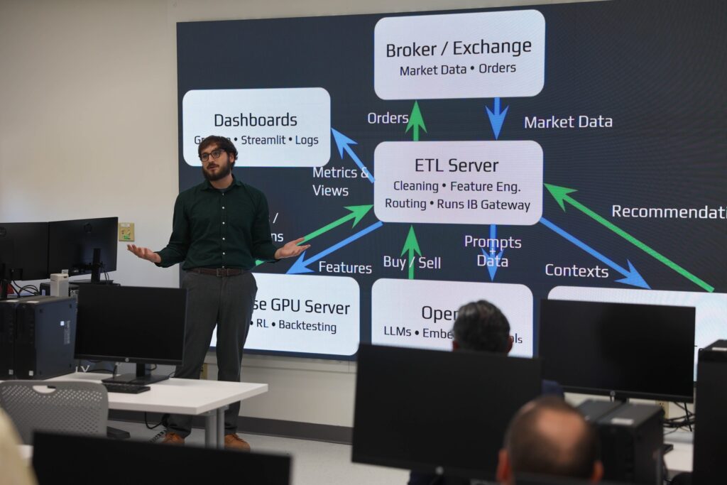 Student gives presentation.